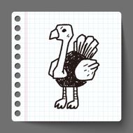 ostrich doodle N3