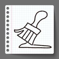 paint brush doodle drawing N5