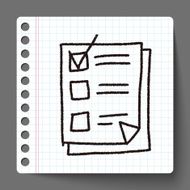 paper checking list doodle drawing N5