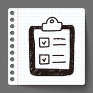 paper checking list doodle drawing N6