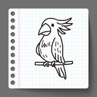 Parrot doodle N7