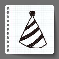 party hat doodle drawing N3
