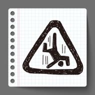 people fall sign doodle N2