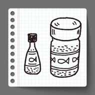 Pet fish feed doodle N3