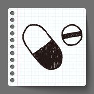 pills doodle drawing N8