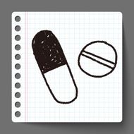 pills doodle drawing N9