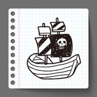 Pirate Ship doodle N7
