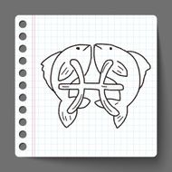 pisces Constellation doodle N4