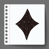 poker diamond doodle N2
