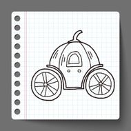 Pumpkin carriage doodle N2