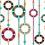 Colored circles seamless pattern retro background