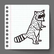 raccoon doodle N3