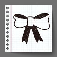 Ribbon bow doodle drawing N3