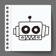 robot doodle drawing N3