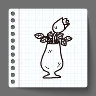 rose flower doodle N7