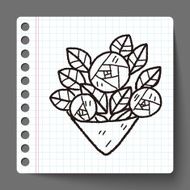 rose flower doodle N8