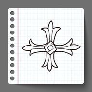 royal cross doodle N2
