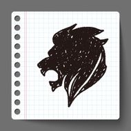 royal lion doodle