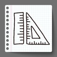 ruler doodle drawing N3