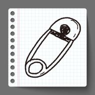 safety pin doodle N4
