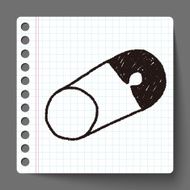 safety pin doodle drawing N3
