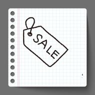 sale tag doodle drawing N3