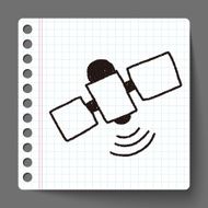 Satellite doodle drawing N6