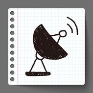 Satellite doodle drawing N7