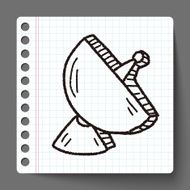 Satellite doodle drawing N8