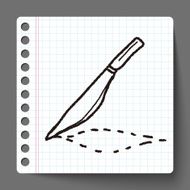 Scalpel doodle drawing N5