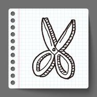 scissors doodle drawing N5
