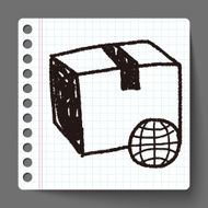 shipping box doodle N33