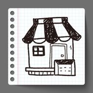shop store doodle drawing N14