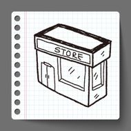 shop store doodle drawing N15