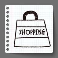 shopping bag doodle drawing N7
