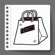 shopping bag doodle drawing N9