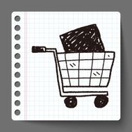 shopping cart doodle N5