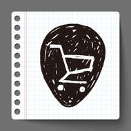 shopping cart doodle drawing N9