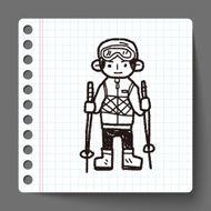 skiing doodle N3