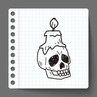 skull candle doodle N2