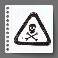 skull danger sign doodle N2