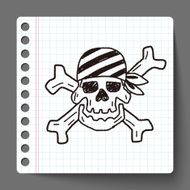 skull Doodle N25
