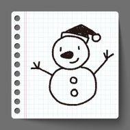 snowman doodle drawing N4