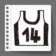 Sports vest doodle drawing N3