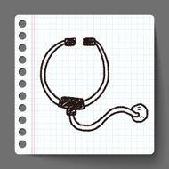 Stethoscope doodle drawing N5