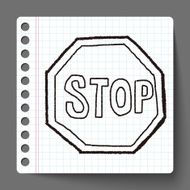 stop sign doodle N9