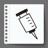Syringes doodle drawing N4
