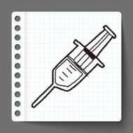 Syringes doodle drawing N5