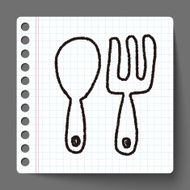 tableware doodle drawing N3