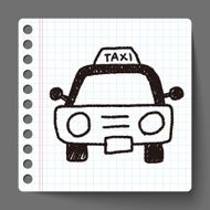taxi doodle drawing N3